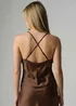 Wednesday’s Girl Brown Cowl Neck Midi Satin-Style Dress - 14 Image 3