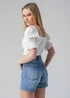 Influence White Short Puff Sleeve Bow Detail Cropped Top - 12 Image 2