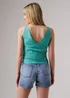 Influence green Sleeveless V-Neck Tie Front Cropped Top - 12 Image 2