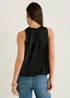 Gini London Black Puff Ball Round Neck Sleeveless Top - L/XL Image 2