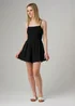 Wednesday’s Girl Black Shirred Bodice Strappy Square Neck Playsuit - 12 Image 1
