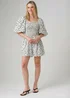Wednesday’s Girl White Dot Print Square Neck Angel Sleeve Playsuit - 16 Image 1