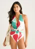 Gini London Multi Color Twist Front Swimsuit - 16 Image 1
