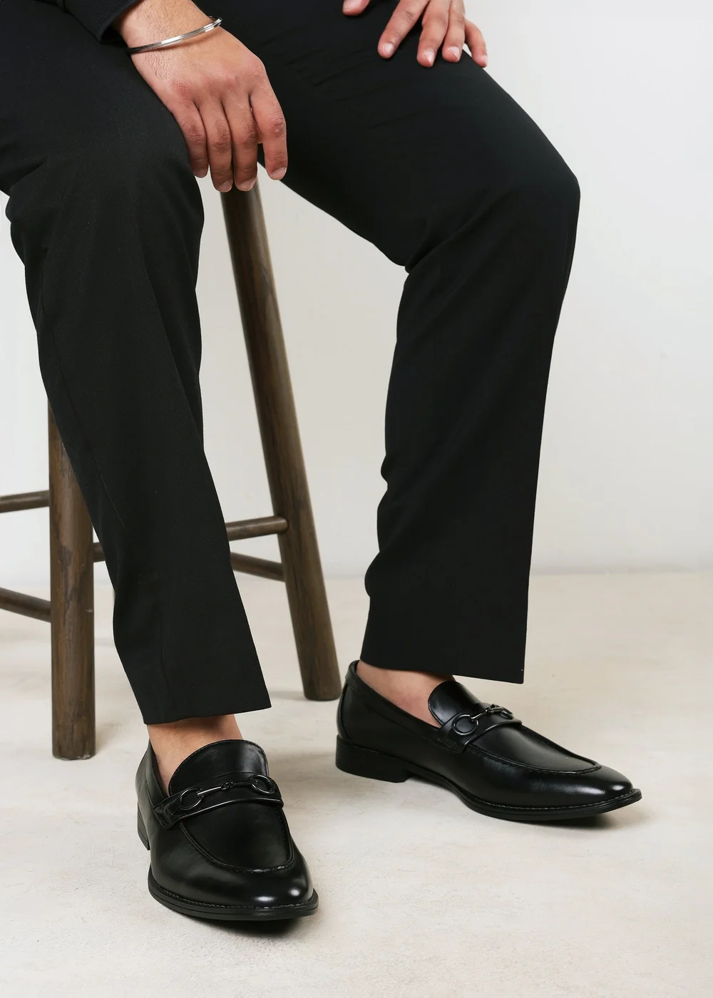 Where's That From Declan Black Pointed Toe Slip On Buckle Loafer - Size 7 Image 1