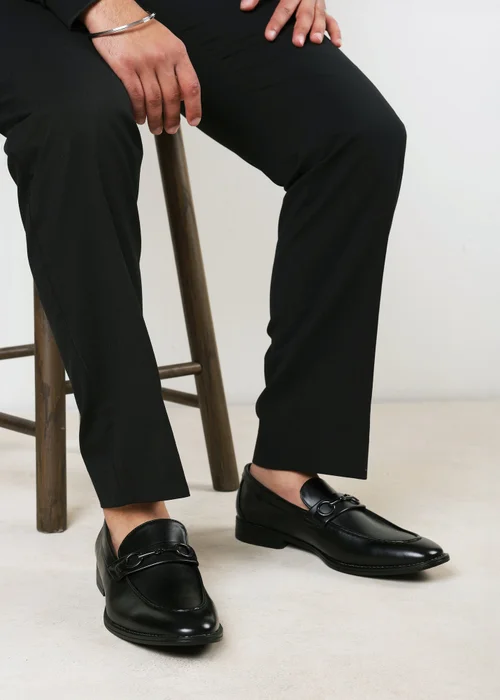 Where's That From Declan Black Pointed Toe Slip On Buckle Loafer - Size 7 Image 1