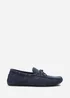 Where's That From Carter Navy Faux Suede Slip on Lace Detail Loafer - 11 Image 2