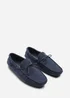 Where's That From Carter Navy Faux Suede Slip on Lace Detail Loafer - 11 Image 4