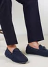 Where's That From Carter Navy Faux Suede Slip on Lace Detail Loafer - 11 Image 6