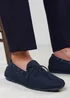 Where's That From Carter Navy Faux Suede Slip on Lace Detail Loafer - 11 Image 1