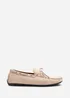 Where's That From Carter Beige Faux Suede Slip on Lace Detail Loafer - Size 7 Image 1