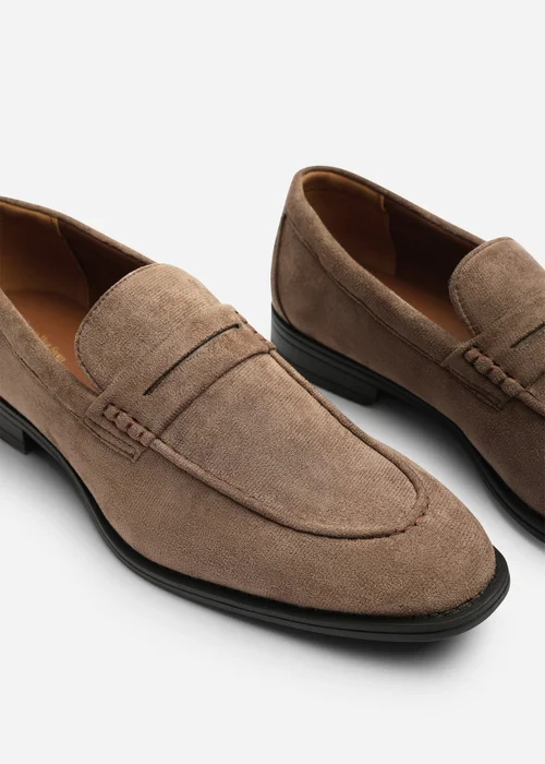 Where's That From Gavin Khaki Faux Suede Slip on Penny Loafer - 11 Image 4