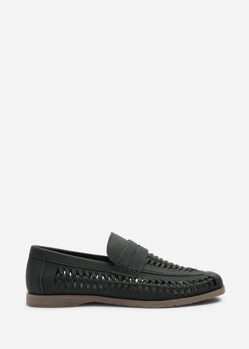 Where's That From Colby Black Weave Slip on Loafers - 8 Image 2