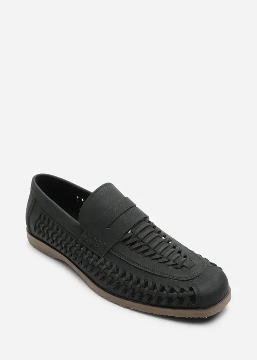 Where's That From Colby Black Weave Slip on Loafers - 8 Image 3