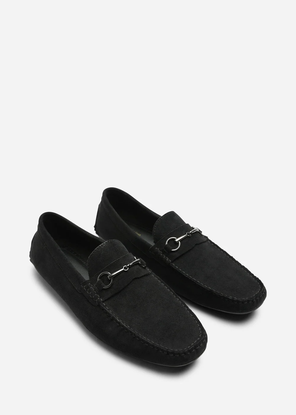 Where's That From Hudson Black Faux Suede Slip On Buckle Loafer - 10 Image 4