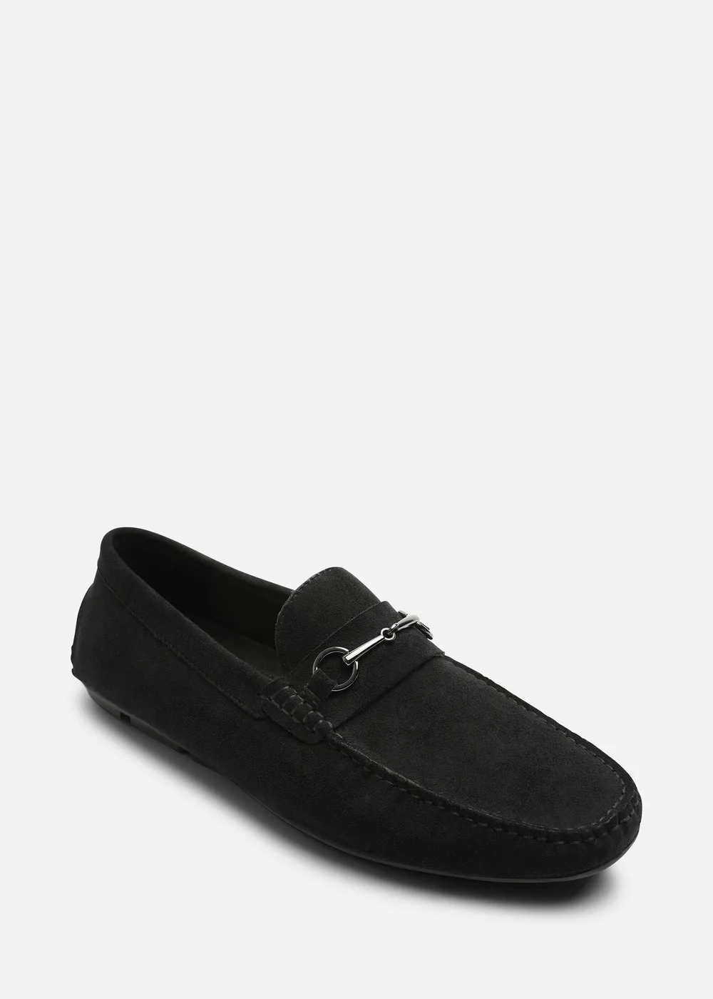 Where's That From Hudson Black Faux Suede Slip On Buckle Loafer - 10 Image 3