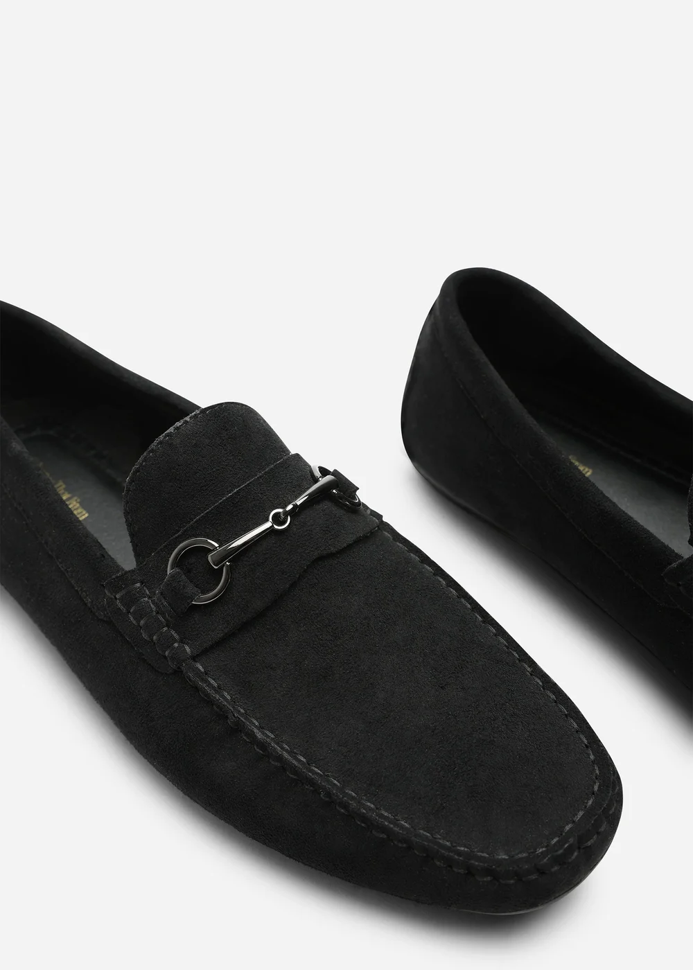 Where's That From Hudson Black Faux Suede Slip On Buckle Loafer - 10 Image 5