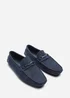 Where's That From Hudson Navy Faux Suede Slip On Buckle Loafer - 7 Image 4