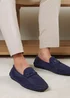 Where's That From Hudson Navy Faux Suede Slip On Buckle Loafer - 7 Image 1
