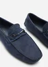Where's That From Hudson Navy Faux Suede Slip On Buckle Loafer - 7 Image 5