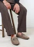 Where's That From Hudson Khaki Faux Suede Slip On Buckle Loafer - 11 Image 6