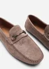 Where's That From Hudson Khaki Faux Suede Slip On Buckle Loafer - 11 Image 5