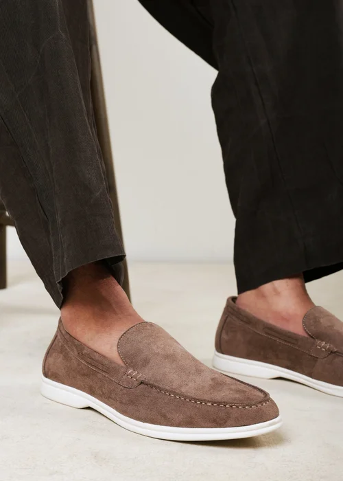 Where's That From Trent Khaki Faux Suede Slip On Easy Loafer - 9 Image 6