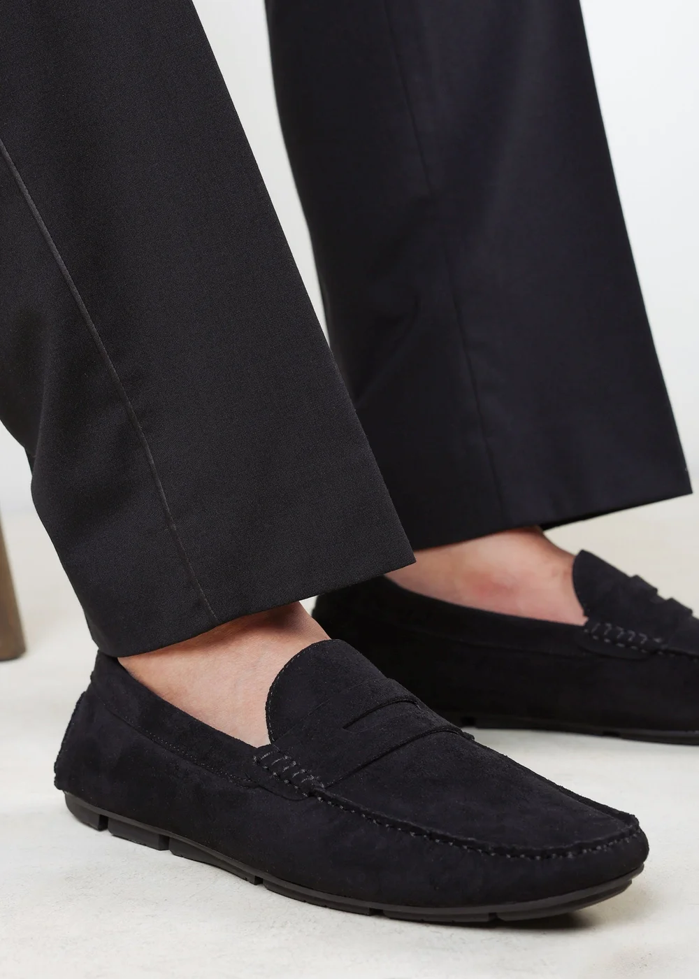 Where's That From Kyle Black Faux Suede Slip on Bubble Loafer - 7 Image 1