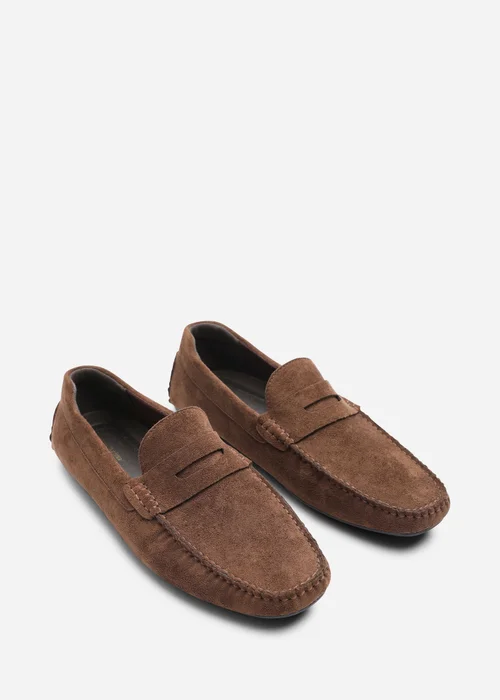 Where's That From Kyle Dark Brown Faux Suede Slip on Bubble Loafer - 11 Image 4