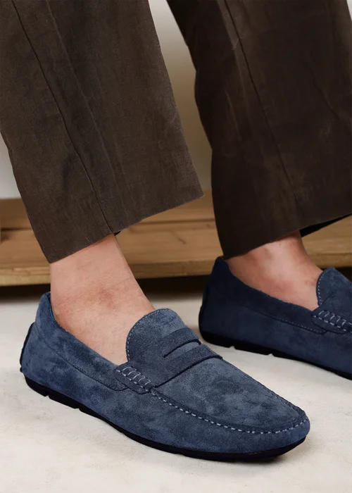 Where's That From Kyle Navy Faux Suede Slip on Bubble Loafer - 11 Image 6