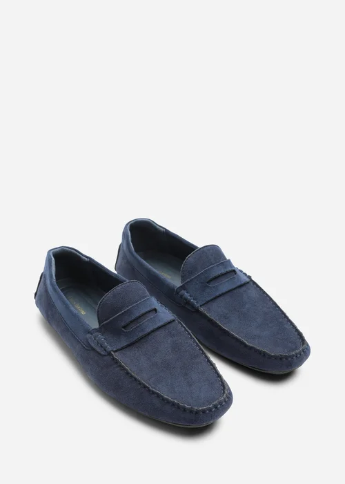 Where's That From Kyle Navy Faux Suede Slip on Bubble Loafer - 11 Image 4