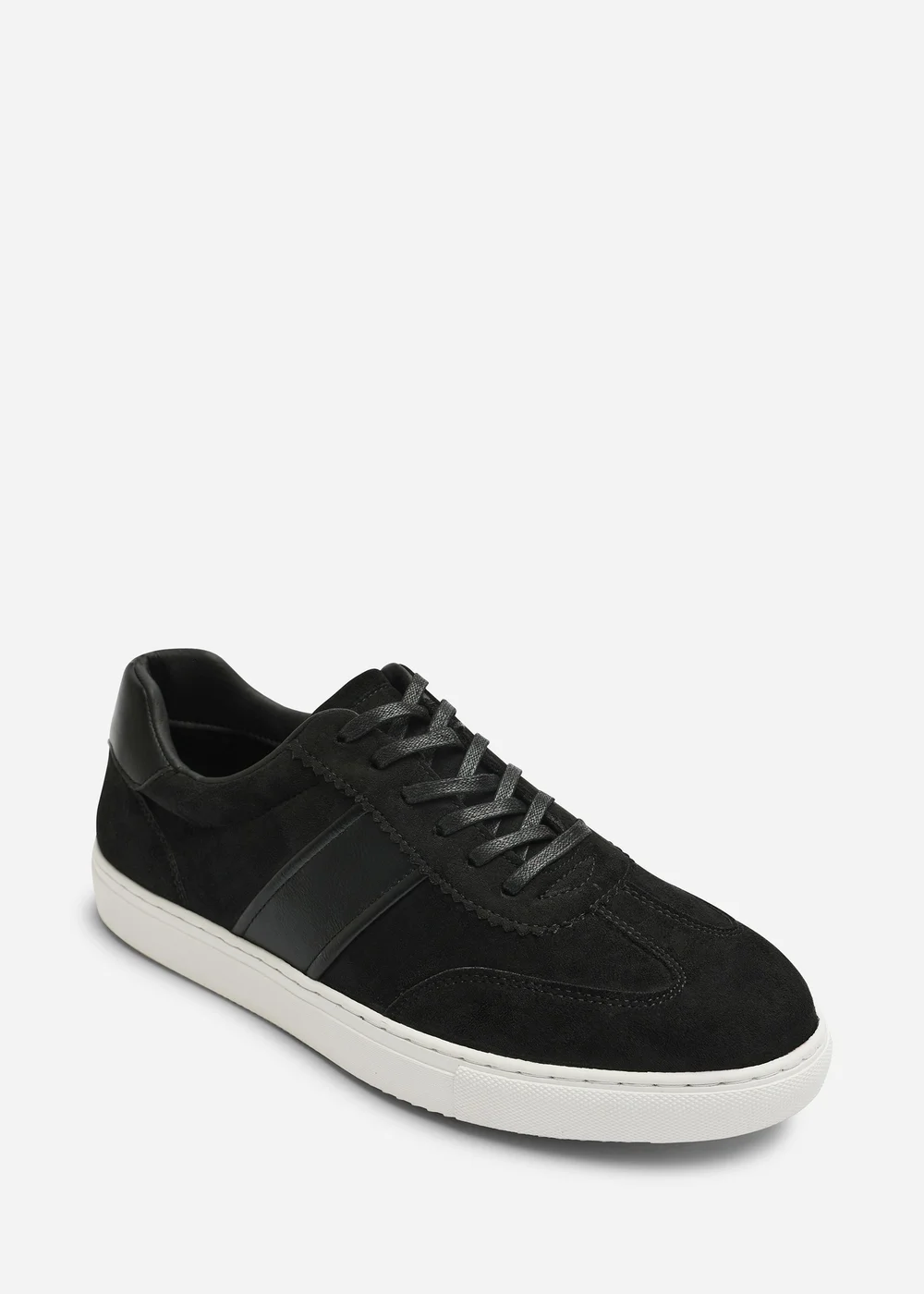 Where's That From Clark Black Low Cut Lace Up Trainers - 12 Image 3
