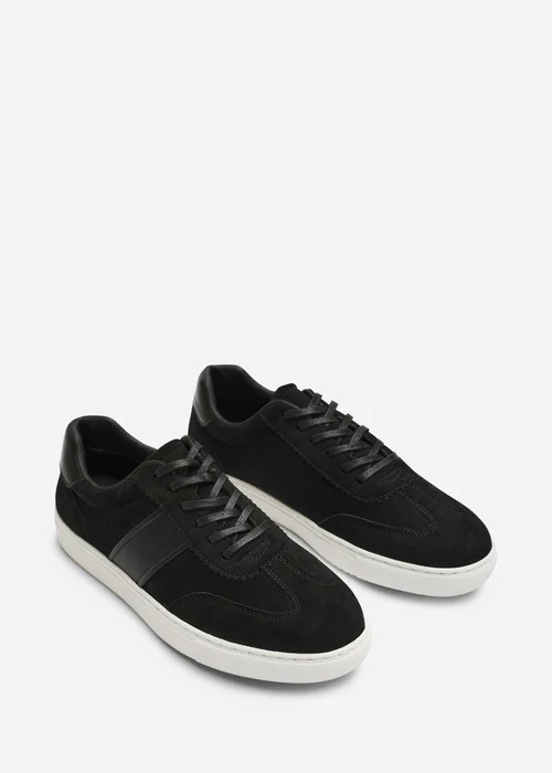 Where's That From Clark Black Low Cut Lace Up Trainers - 12 Image 4
