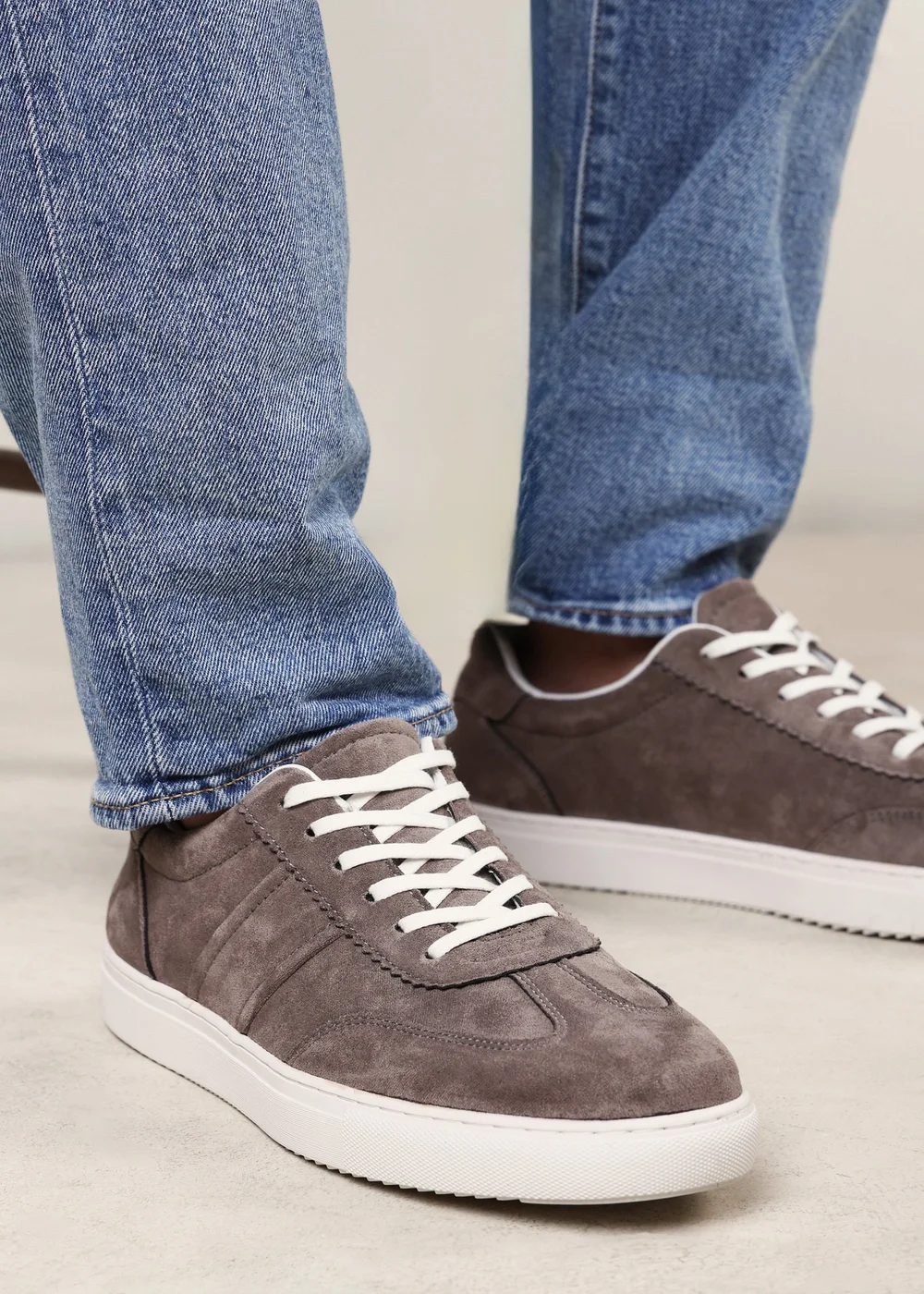 Where's That From Clark Grey Low Cut Lace Up Trainers - 10 Image 1