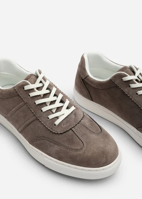 Where's That From Clark Grey Low Cut Lace Up Trainers - 10 Image 5