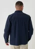 Threadbare Navy Linen Blend Lightweight Shacket - XL Image 2