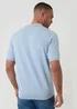 Threadbare Blue Quarter Zip Knitted Polo - 2XL Image 2