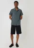 Threadbare Blue Boxy Fit Textured Short Sleeve Shirt - 2XL Image 3