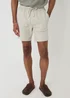 Threadbare Stone Shorter Length Stripe Cotton Shorts - S Image 1