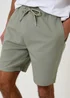 Threadbare Soft Green Shorter Length Stretch Chino Shorts - L Image 4