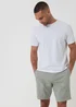 Threadbare Soft Green Linen Blend Shorts with Belt - 38/L32 Image 3