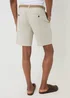 Threadbare Stone Linen Blend Shorts with Belt - 34/L32 Image 2
