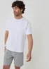 Threadbare Light Grey Pique Pleated Sweat Shorts - XL Image 4