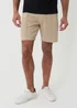 Threadbare Stone Pique Pleated Sweat Shorts - M Image 1