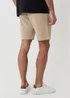 Threadbare Stone Pique Pleated Sweat Shorts - M Image 2