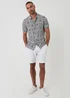 Threadbare Black Geometric Sun Print Short Sleeve Shirt - S Image 3