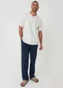 Threadbare Natural Textured Front Quarter Zip Polo Shirt - XL Image 3