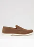 Threadbare Taupe Faux Suede Slip On Loafers - 11 Image 1