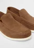 Threadbare Taupe Faux Suede Slip On Loafers - 11 Image 4