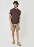 Threadbare Chocolate Textured Cotton Polo Shirt - 2XL Image 3