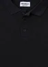 Threadbare Black Textured Cotton Polo Shirt - L Image 5